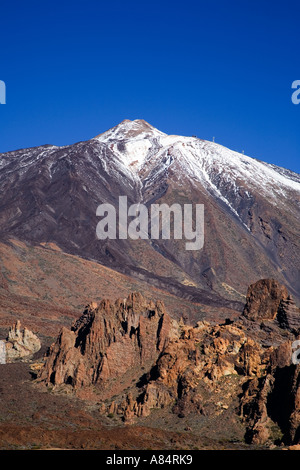 Teide und Los Roques de Garcia im Nachmittag Licht Parque Nacional del Teide-Teneriffa-Spanien Stockfoto