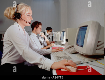 Nennen Sie Telefon-Center-Betreiber. Stockfoto