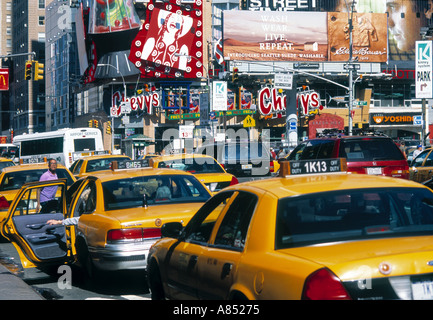 Taxis auf 8th Avenue, Tag Stockfoto
