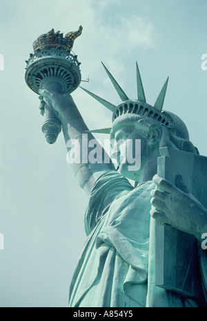 Vereinigte Staaten von Amerika. New York City. Close-up Höhenplan der Statue of Liberty. Stockfoto