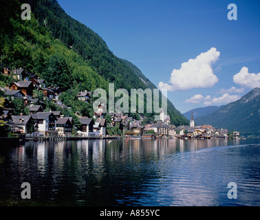 Österreich. Hallstatt. Stadt von Salzkammergut See. Stockfoto