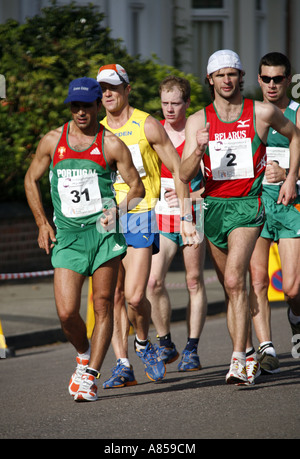 Teilnehmer am 7. Europäischen Cup Race Walking Meisterschaft Leamington Spa Warwickshire 20. Mai 2007 Stockfoto