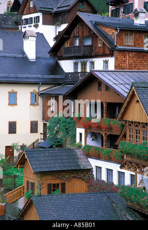 Ort-Architektur in der Ortschaft Hallstatt Österreich Stockfoto