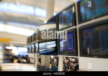 Verzerrte unscharfe Bilder in Newark NJ Liberty Flughafen Stockfoto