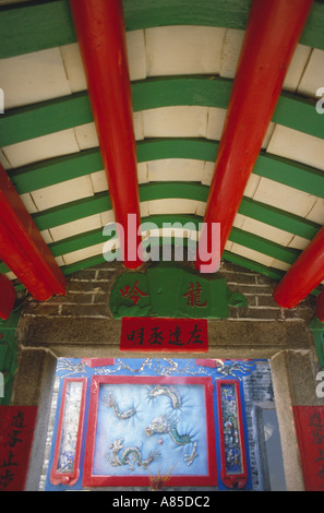 Dach und Zimmer der Pak Tai Tempel in Cheung Chau Hong Kong China Stockfoto