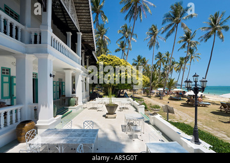 Terrasse des Panwa Haus Restaurant, Hotel Cape Panwa, Phuket, Thailand Stockfoto