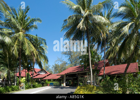 Vor dem Eingang zum Dusit Laguna Hotel, Phuket, Thailand Stockfoto