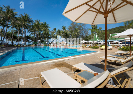 Pool-Bereich am Le Meridien Phuket, Phuket, Thailand Stockfoto