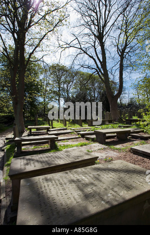 Friedhof in der Nähe von Bronte Parsonage Museum, Haworth, West Yorkshire, England, UK Stockfoto