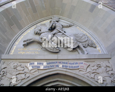 Eingangsportal der Burg Hohenzollern Stockfoto