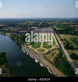 Luftaufnahme der Privy Garden Hampton Court Palace UK Stockfoto