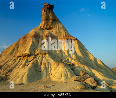 BARDENAS REALES WÜSTE, CASTIL DE TIERRA, PROVINZ NAVARRA, SPANIEN Stockfoto