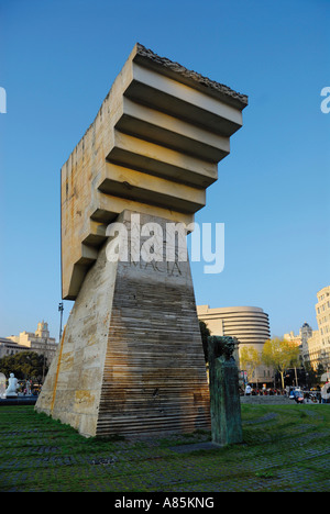 KATALANISCHER POLITIKER FRANCESC MACIA BARCELONA KATALONIEN SPANIEN BARCELONA KATALONIEN SQUARE DENKMAL Stockfoto