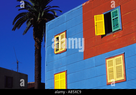 Häuser des Caminito Straße, La Boca District, Buenos Aires Argentinien Stockfoto