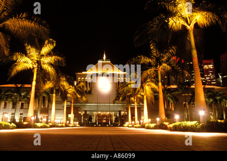 Singapur bei Nacht Stockfoto