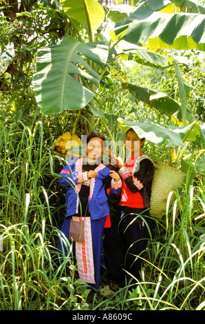 Karen-Dorf Nord-Thailand Stockfoto