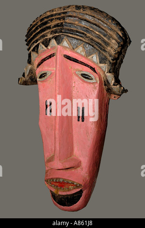 Afrikanische Bozo-Maske, die bei Puppenspielen verwendet wird, die einen bedeutenden Teil der Kultur der Bozo-Völker Malis darstellen. Afrika Stockfoto