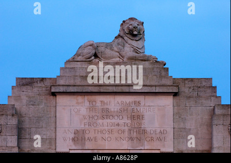 Löwe auf die Menin Gate Stockfoto