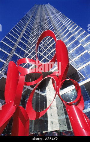 Skulptur im Nationen-Bankgebäude in Dallas Stockfoto