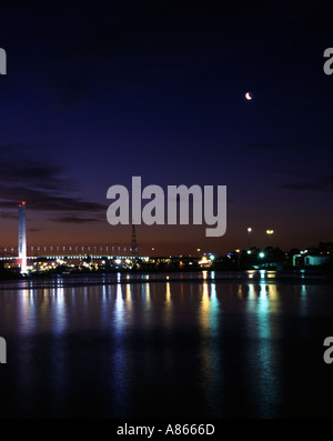 Sonnenuntergang über Bolte Bridge, Melbourne, Australien Stockfoto