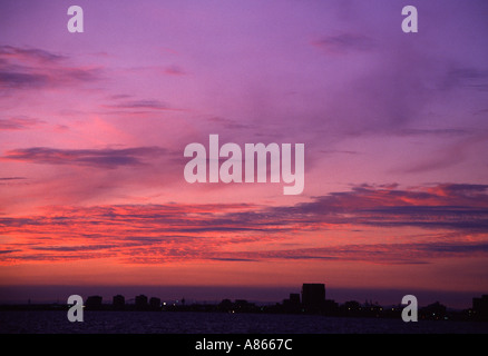 Sonnenuntergang über Melbourne Australien Stockfoto