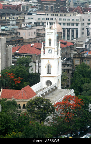 Luftaufnahme von St. Thomas Kathedrale am Horniman Circle bei Bombay jetzt Mumbai Stadt Maharashtra, Indien Stockfoto