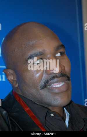 Evander Holyfield, ein ehemaliger amerikanischer professioneller Boxer in Indien Stockfoto