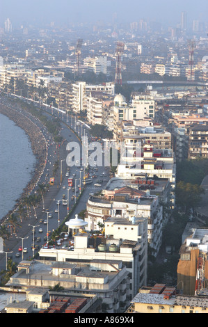 MPD77497 Antenne des Marine Drive, Bombay, Mumbai, Indien Stockfoto