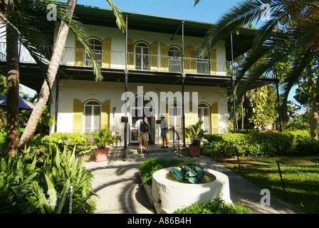 Außenseite von Ernest Hemingway s Haus Key West nach Hause Stockfoto