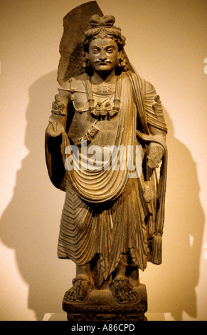 Bodhisattva Gandhara Pakistan Ende des 2nd. Jahrhunderts Stockfoto