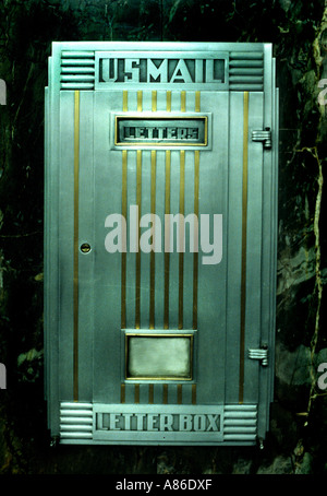 New York Manhattan Chrysler Building Art-deco-Mail-Box Stockfoto