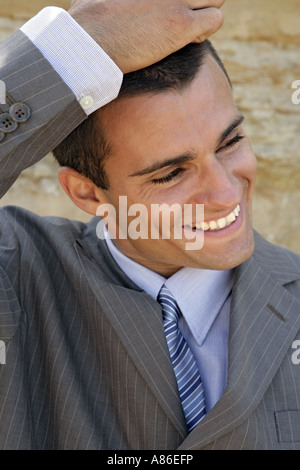 Porträt eines Mannes, lachen Stockfoto