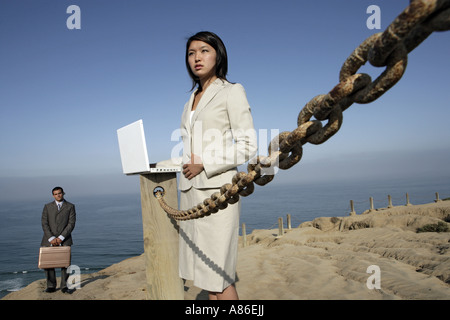 Ansicht von zwei Fachleuten stehen. Stockfoto