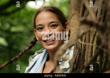Ansicht eines jungen in forrest Stockfoto