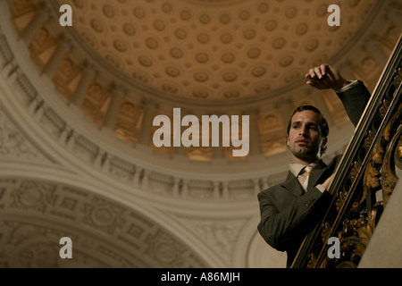 Ansicht eines Geschäftsmannes. Stockfoto