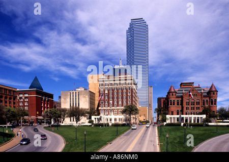 Dallas Downtown On the Left Straße John Kennedy wurde ermordet. JFK Stockfoto