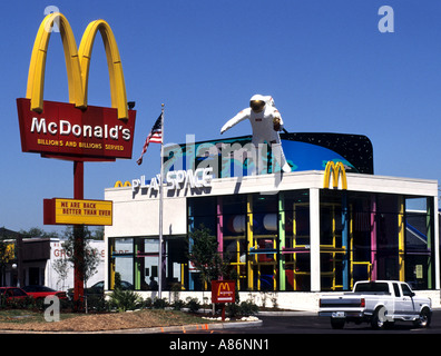 Houston Texas MC Donald s McDonalds Raumfahrtzentrum Stockfoto