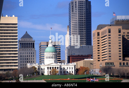 Saint Louis St. Louis Missouri Gateway Arch Mississippi, Fluss Stockfoto