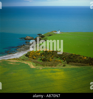 Todd Kopf Point Lighthouse Aberdeen Scotland Luftbild Stockfoto