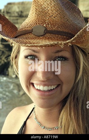 Porträt einer jungen Frau. Stockfoto