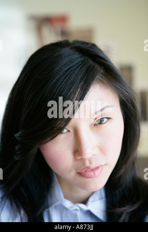 Junge Frau, close-up Stockfoto