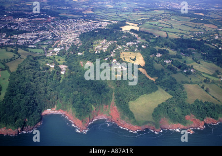 Küste von East Devon über Torbay, Antenne.  XPL 6139-480 Stockfoto