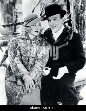 SWING TIME 1936 RKO Films mit Fred Astaire und Ginger Rogers in der "A Fine Romance"-Szene, komponiert von Jerome Kern Stockfoto