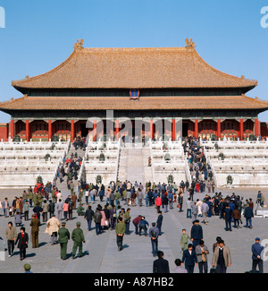 Hofburg, Verbotene Stadt, Peking, China, in 1986 Pre Reform und Massentourismus aufgenommen Stockfoto