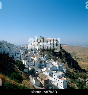 Casares, eines der Pueblos Blancos, im Hinterland der Costa Del Sol, Andalusien, Spanien Stockfoto