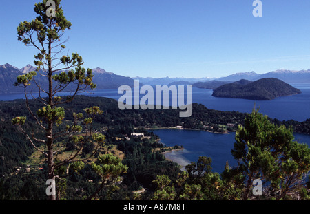 Blick zum See Nahuel Huapi Bariloche Argentinien Südamerika Stockfoto