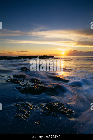 Playa Montezuma in der Morgendämmerung Nicoya Halbinsel Pazifikküste Costa Rica Stockfoto