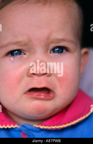 Nahaufnahme von Baby weint Stockfoto