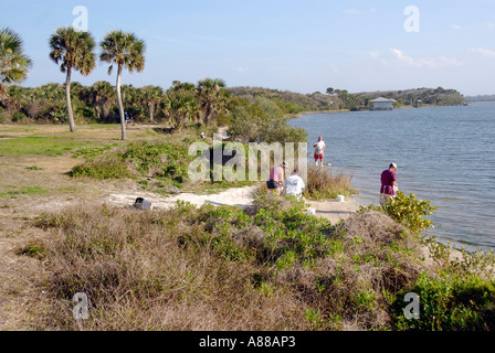 Turtle Mound Abschnitt der Hügelbauer Florida Indian Stockfoto