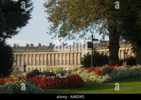 Royal Crescent und Victoria Park BATH England UK Stockfoto
